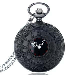 Charme Clássico: Relógio de Bolso Steampunk com Corrente e Números Romanos